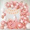100pcs 21st Birthday Decorations for Her, 21st Birthday Balloons 18/12/10/5 Inches (Rose Gold)